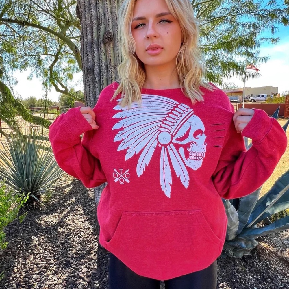 The Drive Clothing- APACHE WIDE NECK SWEATSHIRT
